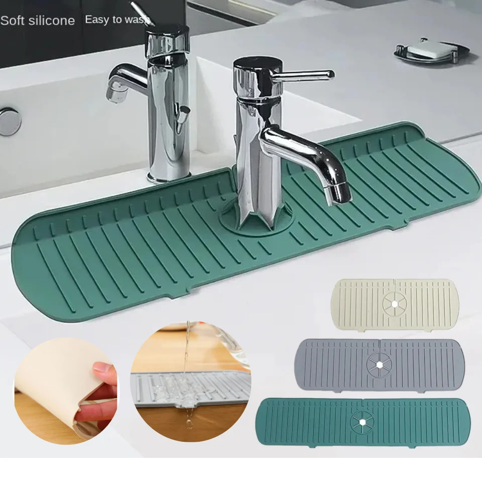 Silicone Tap Washer - Keukenkraan Spatbescherming Siliconen Spoelbak Kraan Spatbeschermingsmat